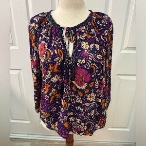 Rachel Zoe Long Sleeve Printed Blouse